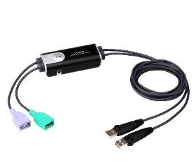 ATEN 2埠USB鍵盤/滑鼠無邊快切帶線式KM多電腦切換器 
CS62KM