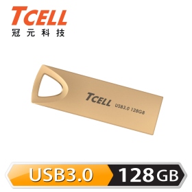 TCELL冠元 USB3.0 浮世繪鋅合金隨身碟-錦金 128G