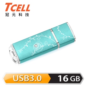 TCELL冠元 USB3.0 絢麗粉彩隨身碟-Tiffany藍