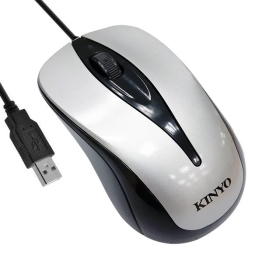 KINYO 藍光USB靜音滑鼠LKM505(星空銀)