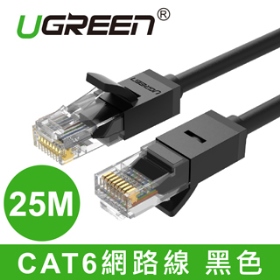 綠聯 CAT6網路線 圓線 黑色25M (20167)